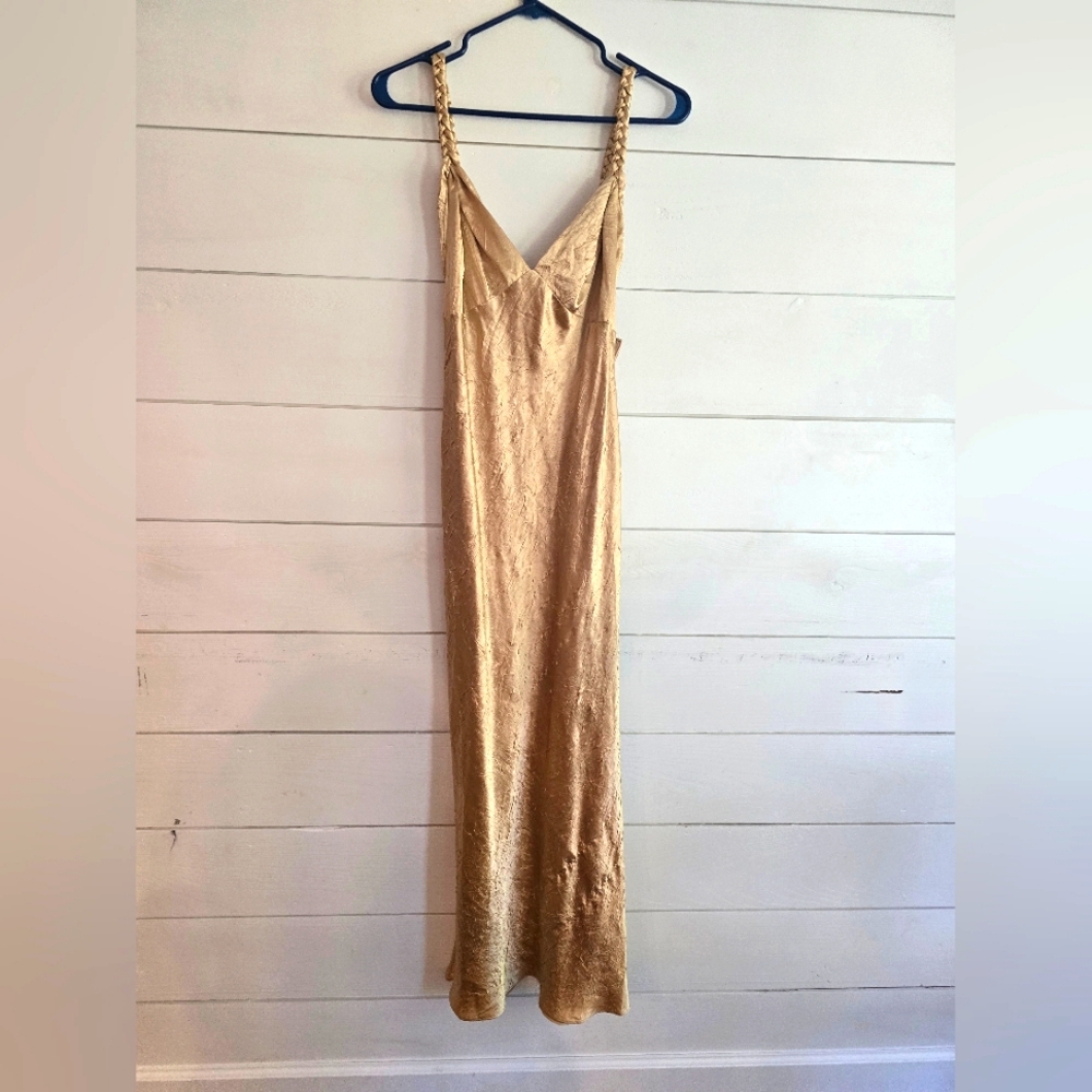 Petal & pup size US 8 dress. Gold. NWT